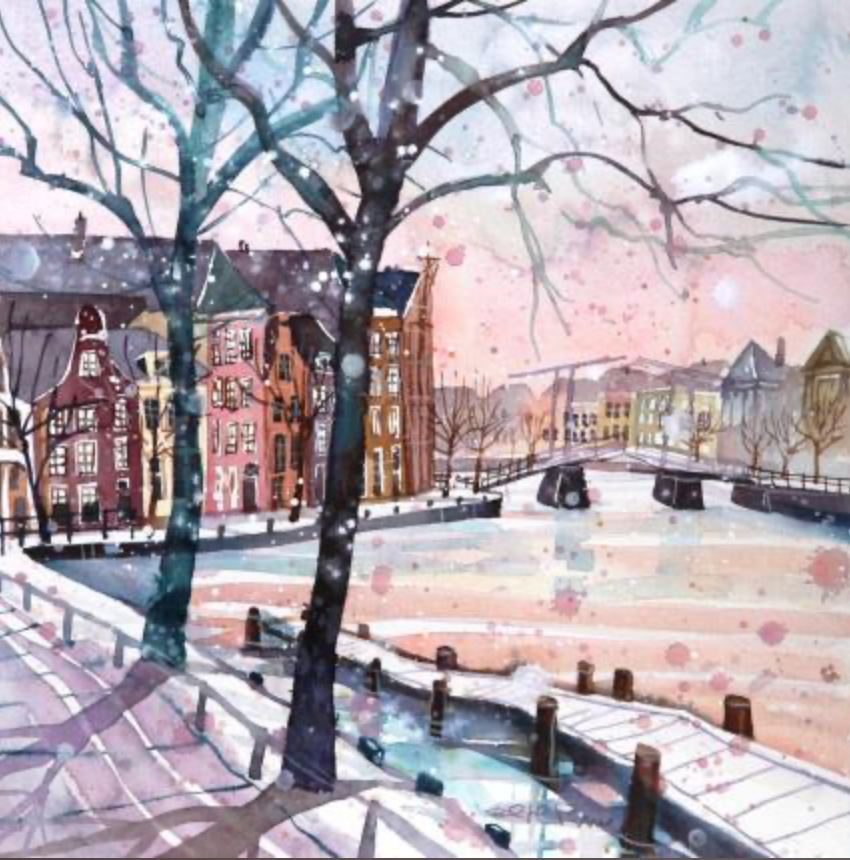 Haarlem Spaarne Winter Morning