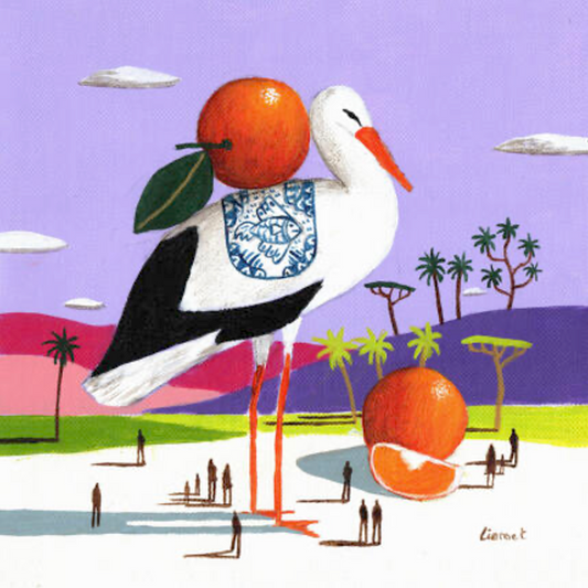 Cigogne aux oranges