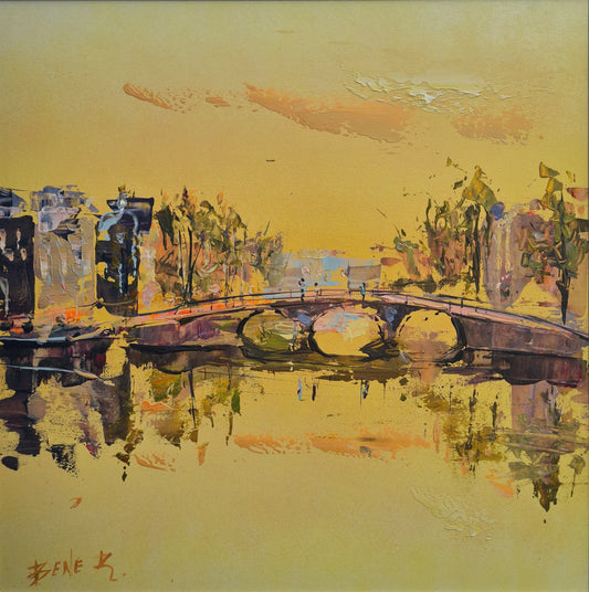 The amber hour in Amsterdam