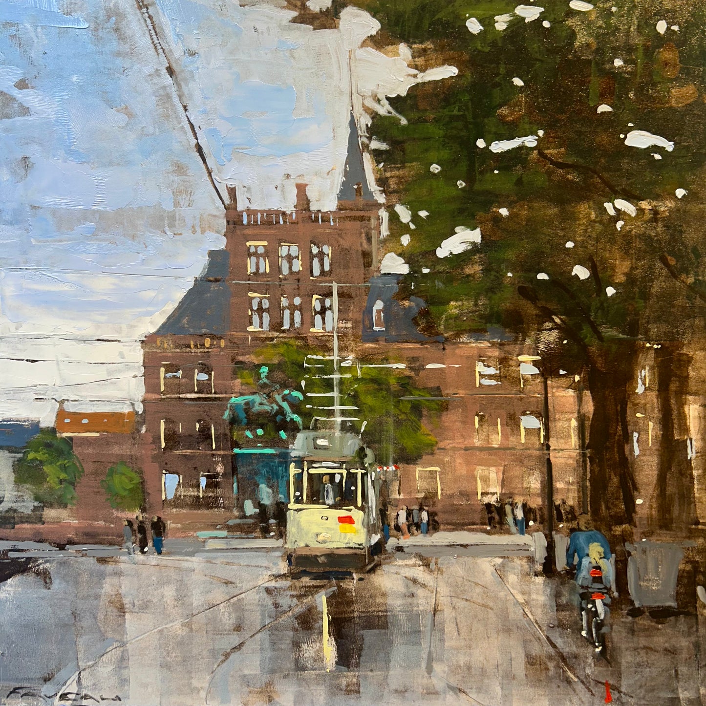 Buitenhof yellow tram