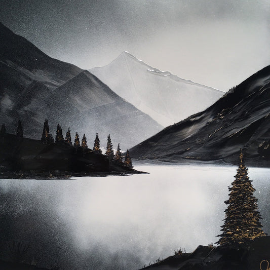 Mountain and lake