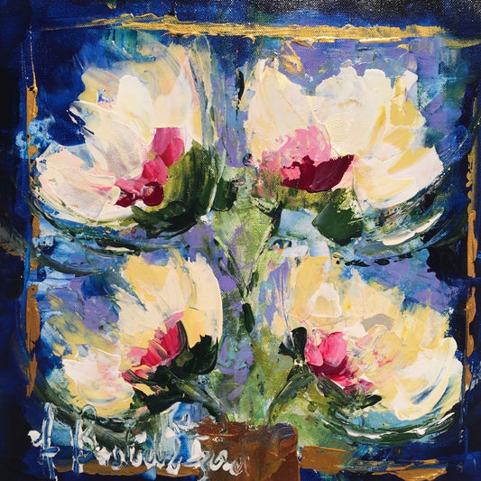 Pivoines bleues