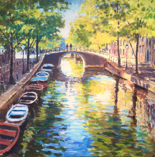 Sharing a moment in Amsterdam