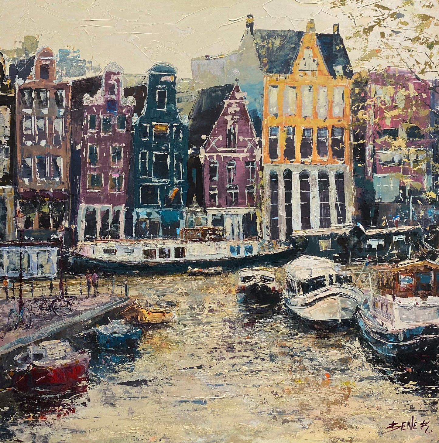 Harbour of narrow houses