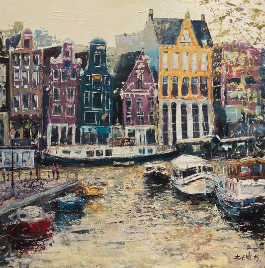 Harbour of narrow houses
