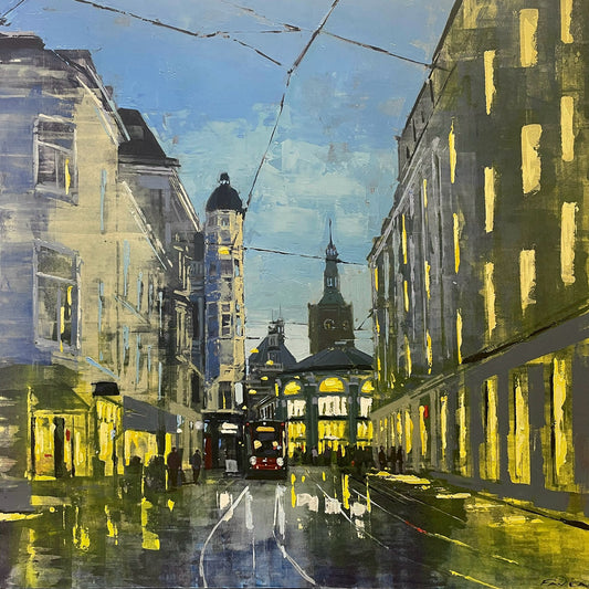 Gravenmarkt blue evening