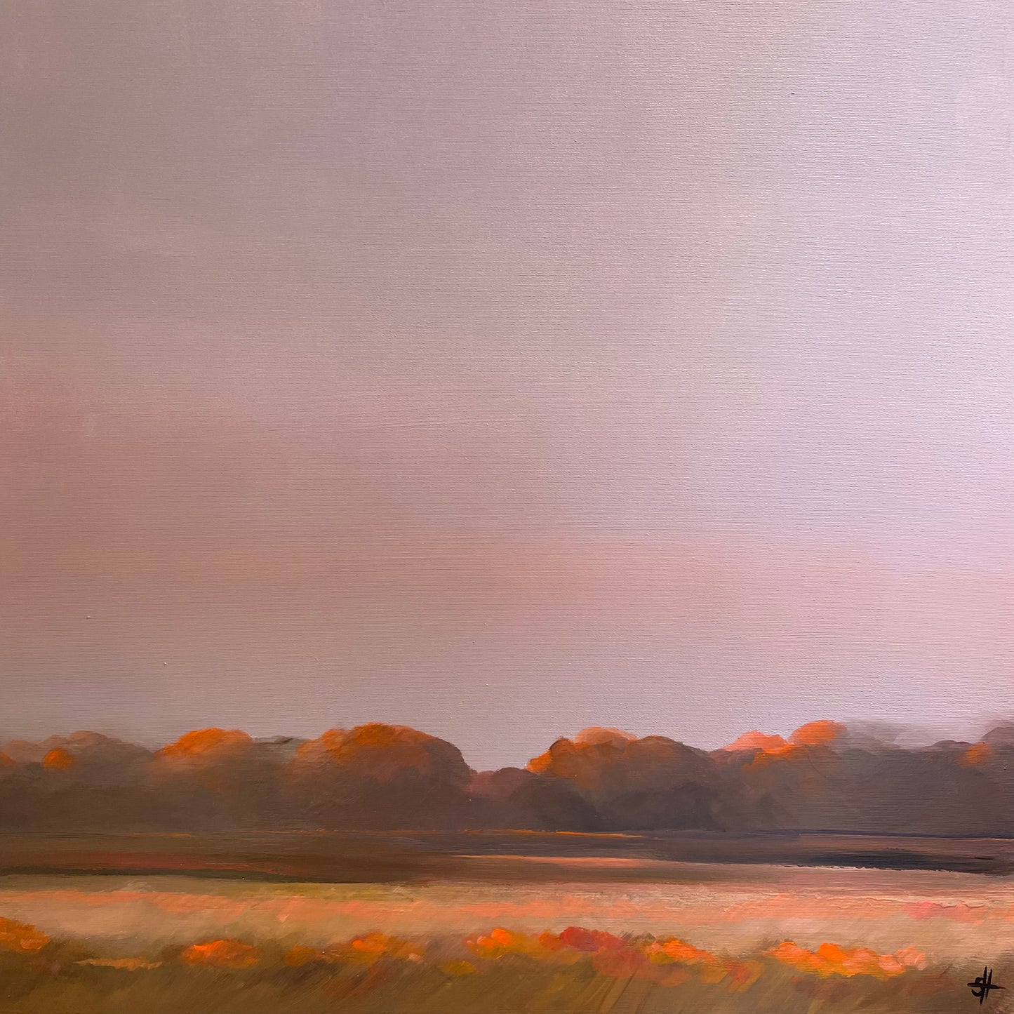 AUTUMN LANDSCAPE WITH MORNING MIST