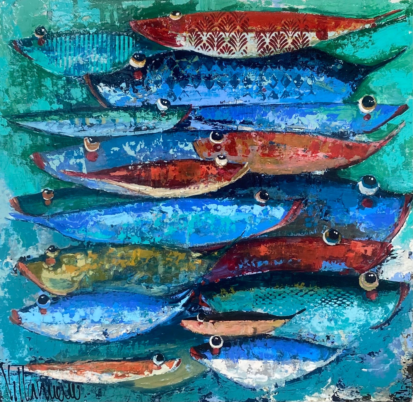 Faro de rojo peces