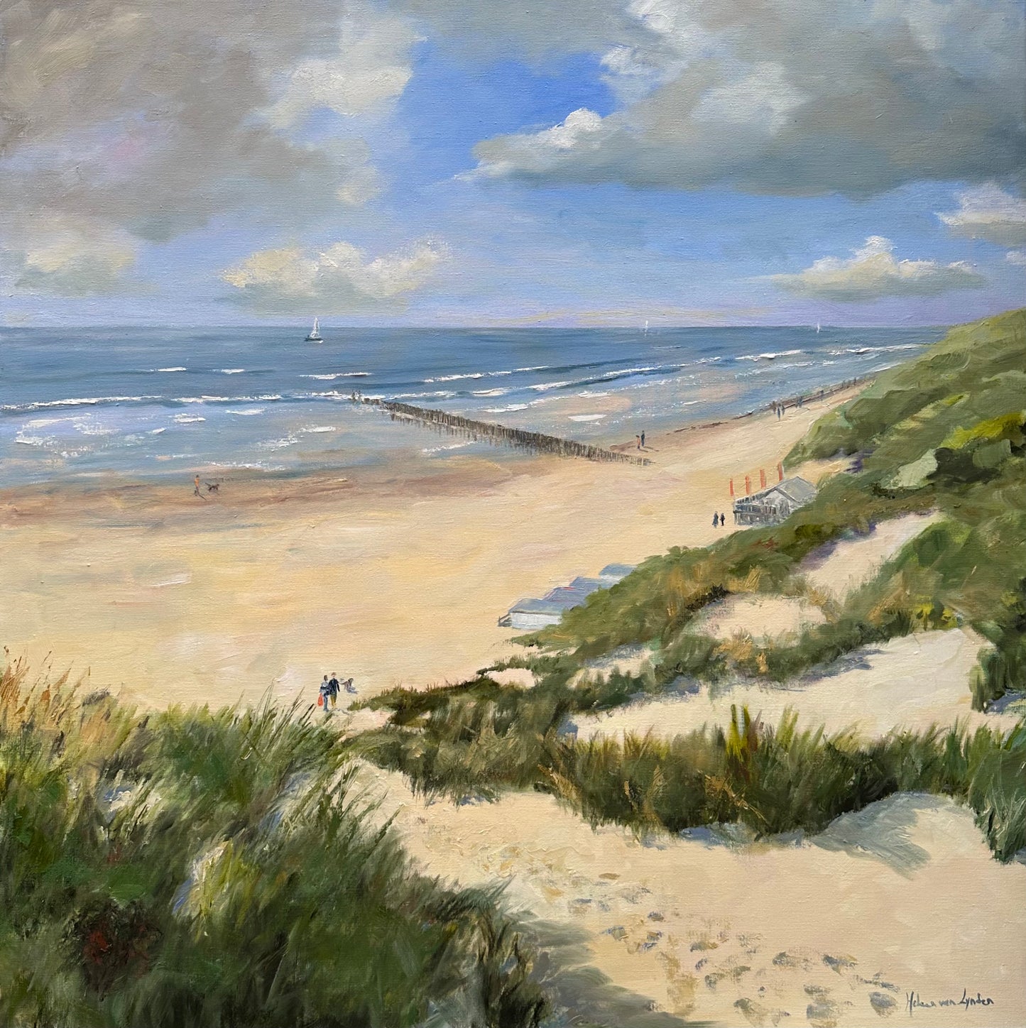 Strandgezicht in oktober