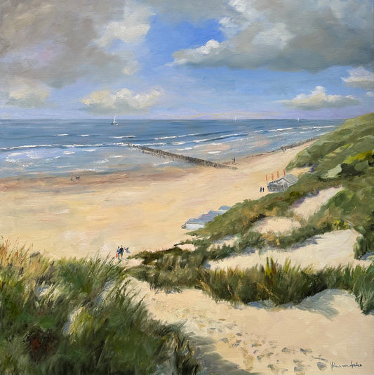 Strandgezicht in oktober