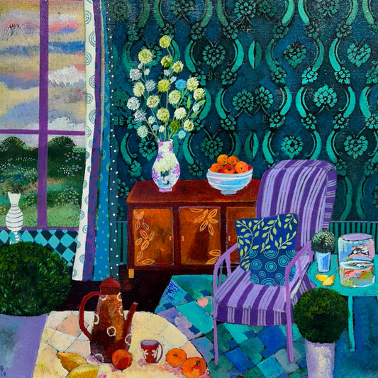 Intérieur Vert et Bleu