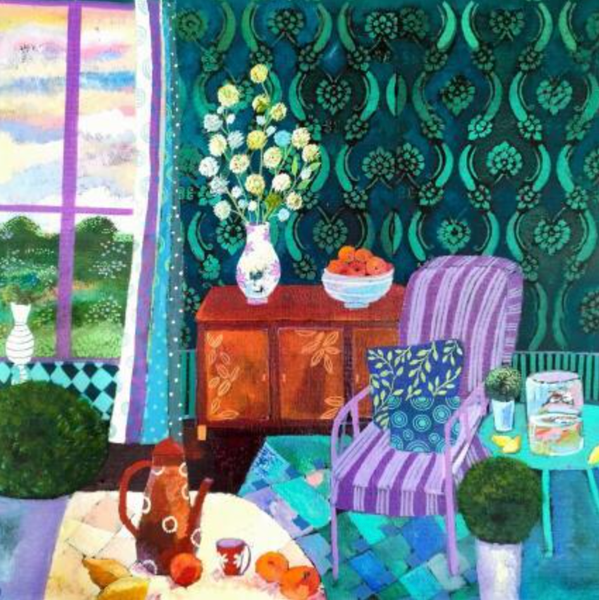 Intérieur Vert et bleu
