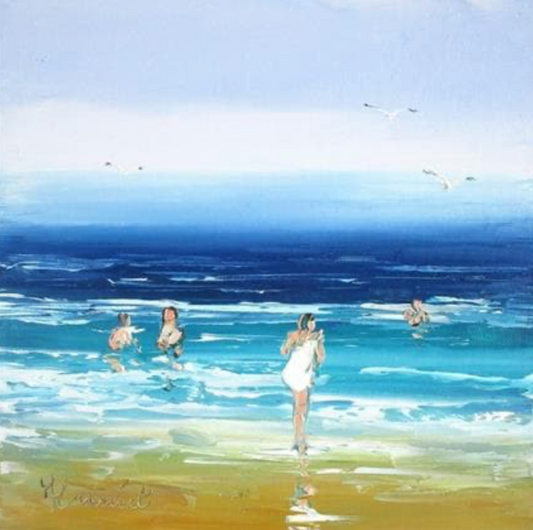 Baignade en famille à la mer