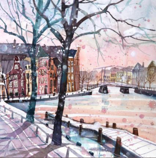 Haarlem Spaarne Winter Morning