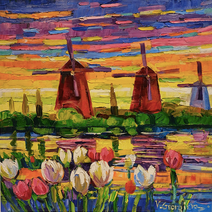 Hot sunset in Holland