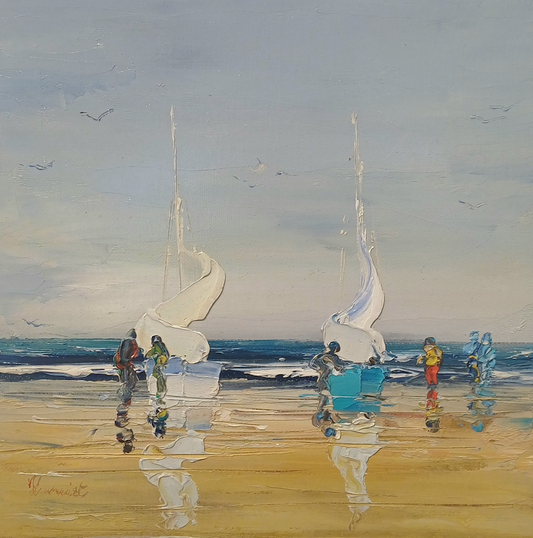 Voiliers sur la plage
