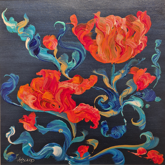 Tulipes rouges orangées