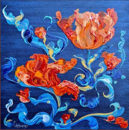 Tulipes rouges orangées